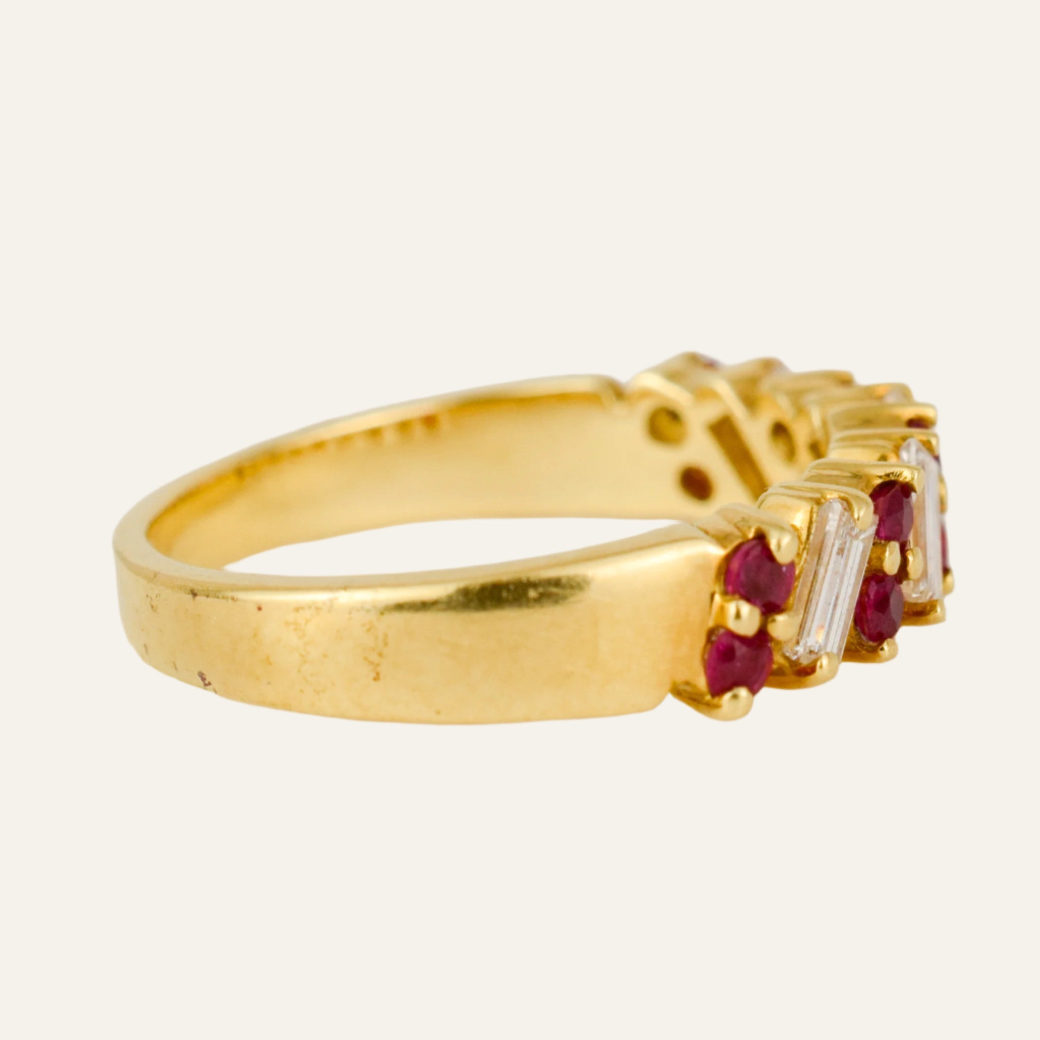 Ruby and Baguette Diamond Band