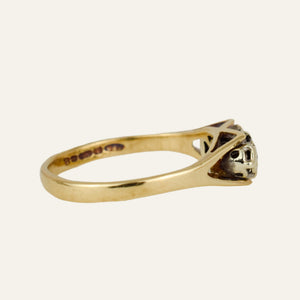 Antique Sapphire and Diamond Trilogy Ring