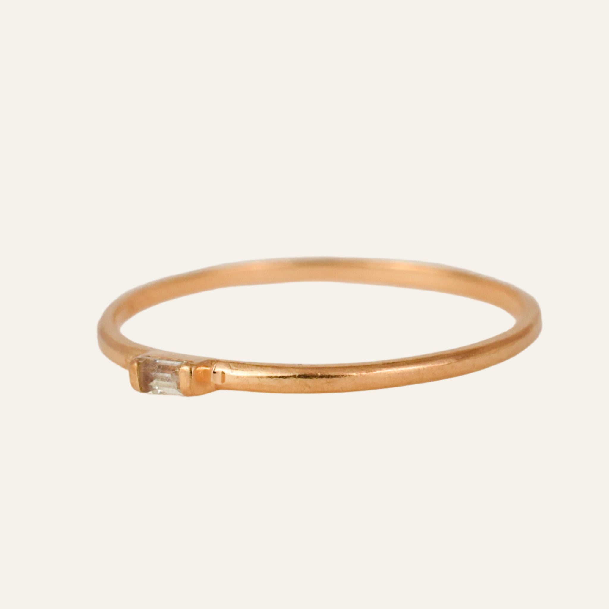 Minimalist Gold Baguette Ring