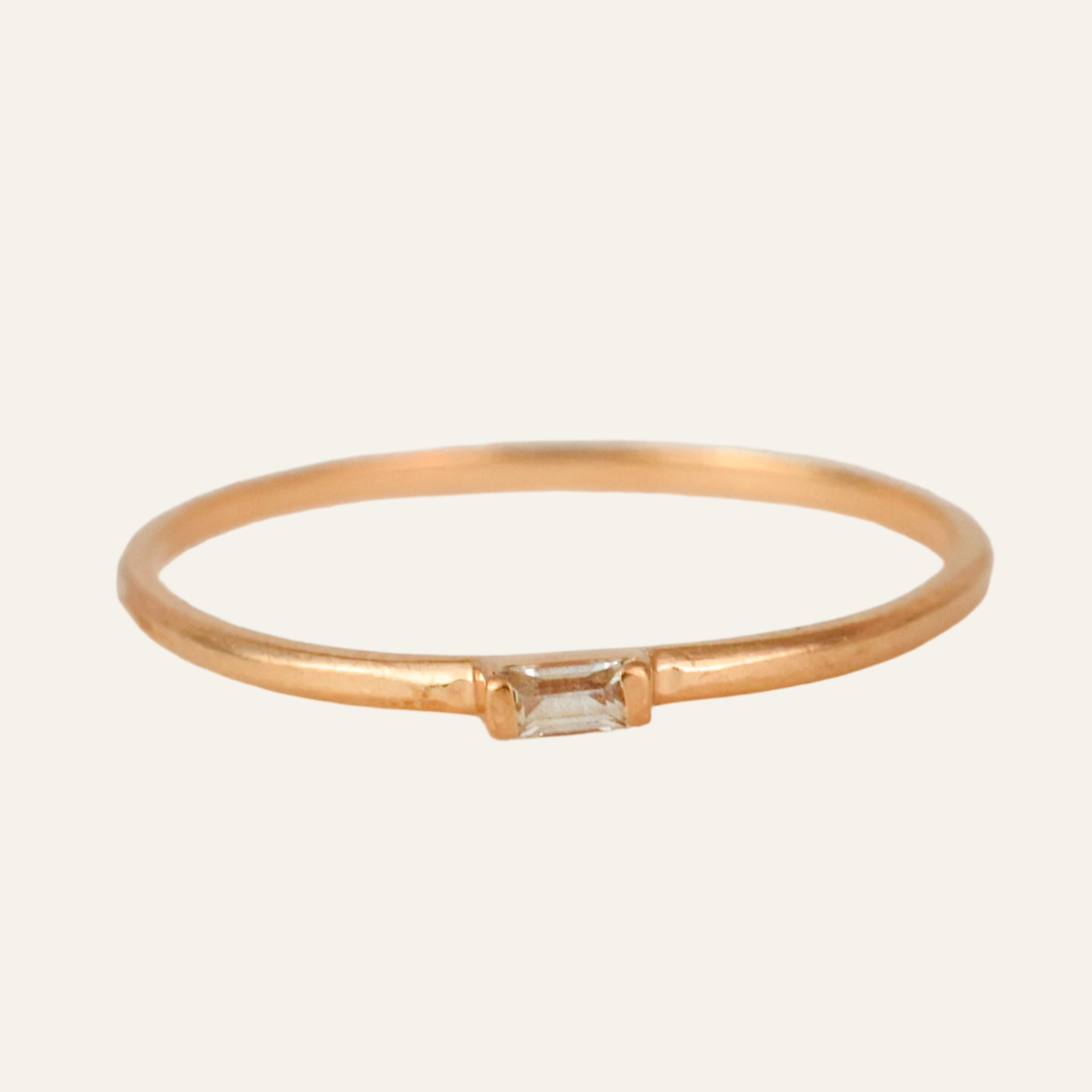 Minimalist Gold Baguette Ring