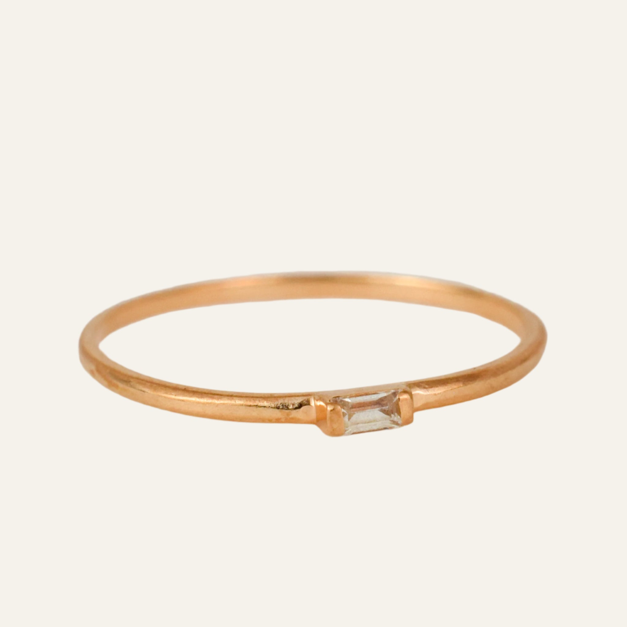 Minimalist Gold Baguette Ring
