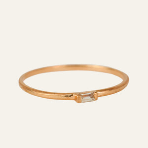 Minimalist Gold Baguette Ring
