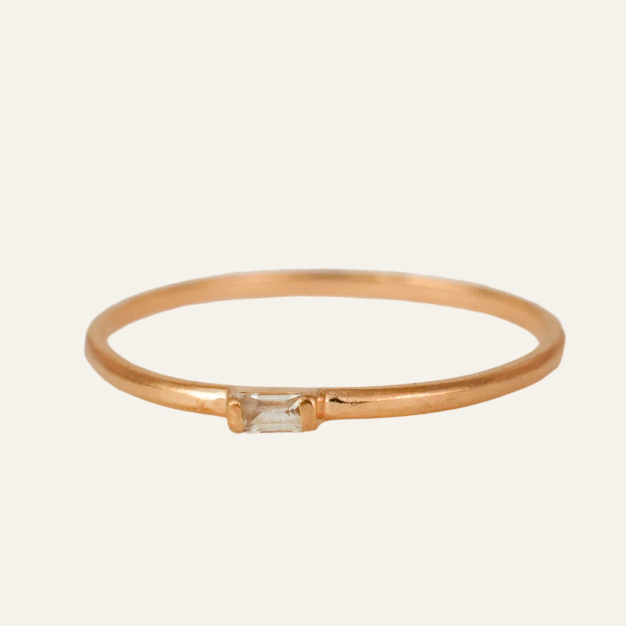 Minimalist Gold Baguette Ring