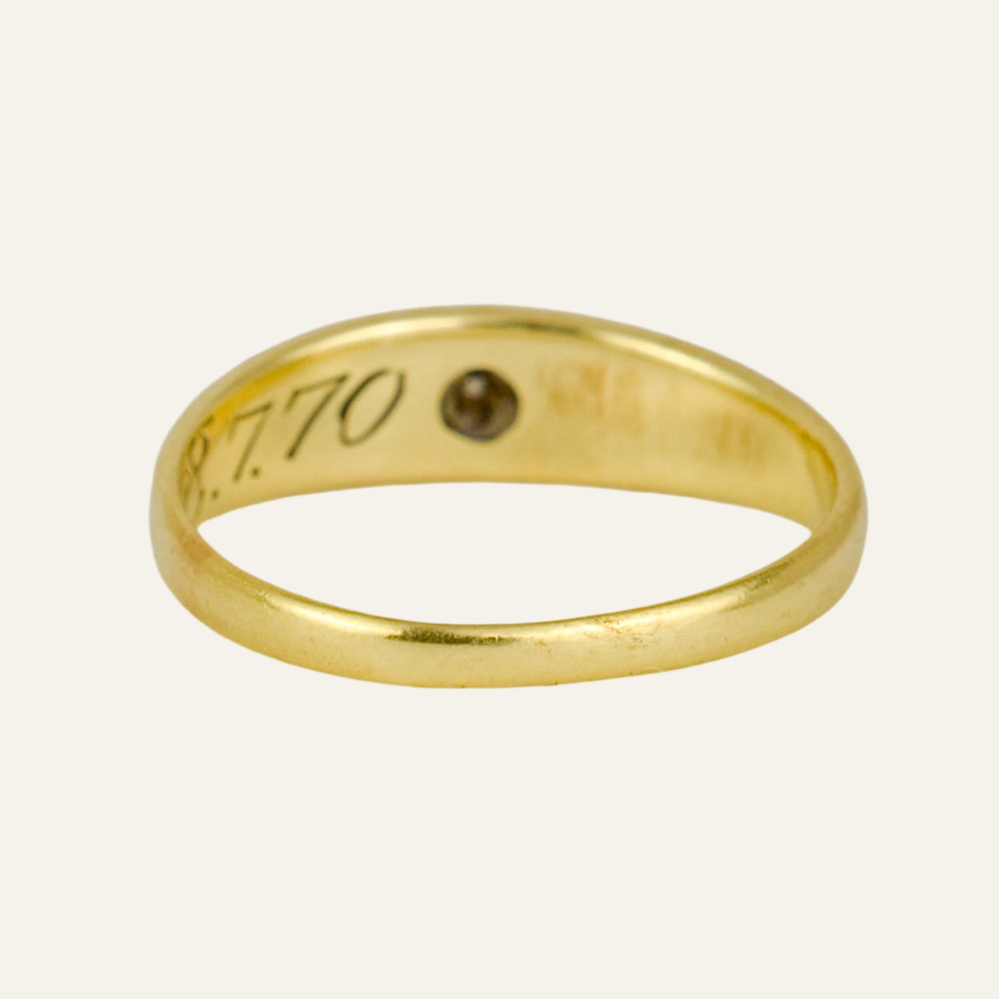 Solid Flush Set Diamond Band