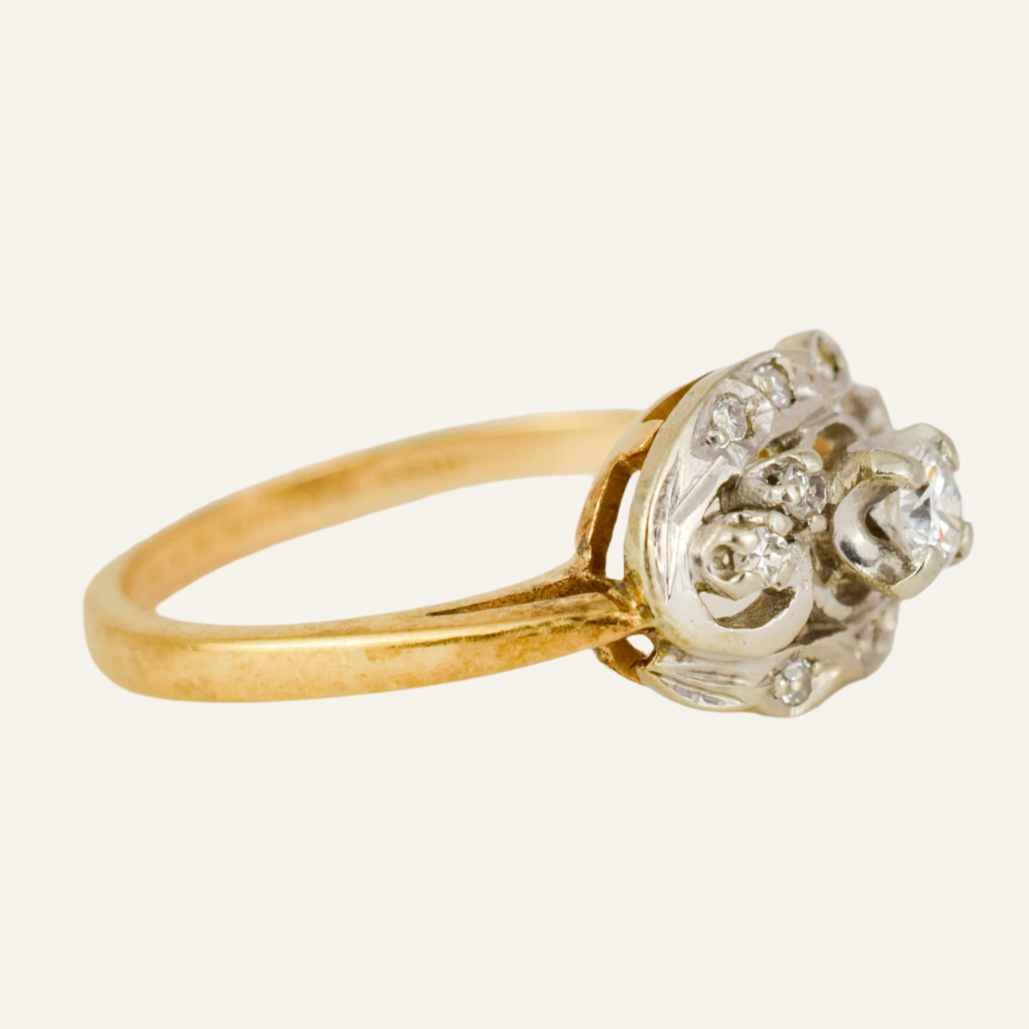 Antique Art Deco Diamond Trilogy Ring