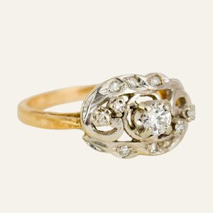 Antique Art Deco Diamond Trilogy Ring