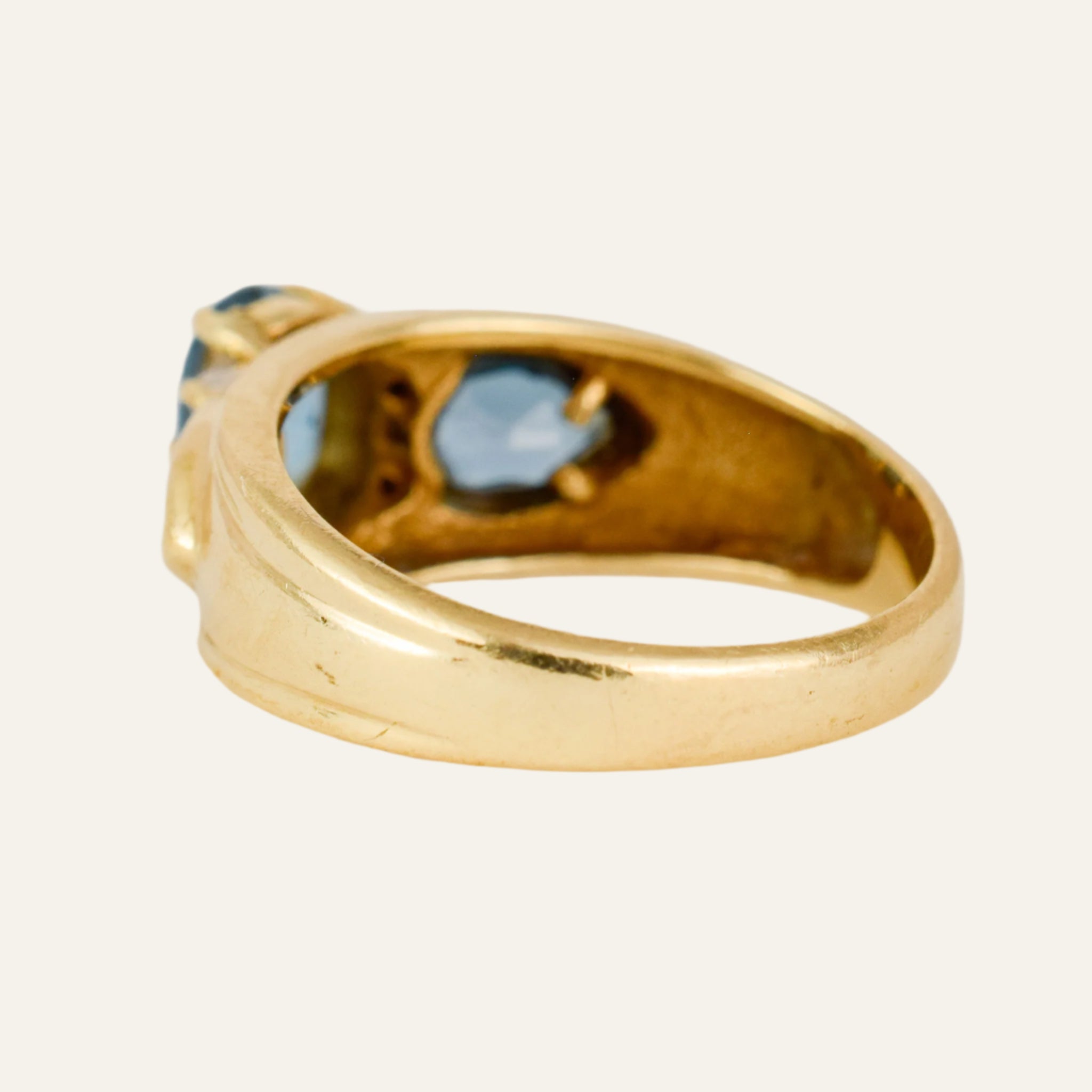 Topaz Trilogy Ring with Diamond Accents