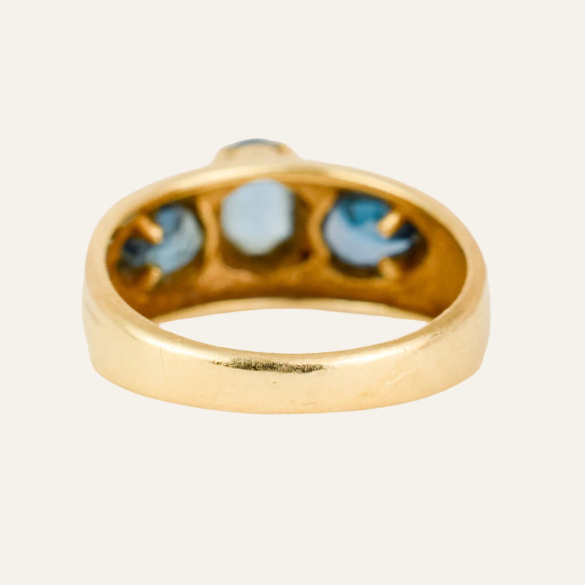 Topaz Trilogy Ring with Diamond Accents