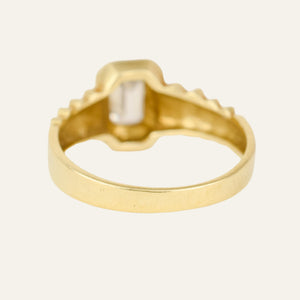 Brushed Staircase Bezel Ring