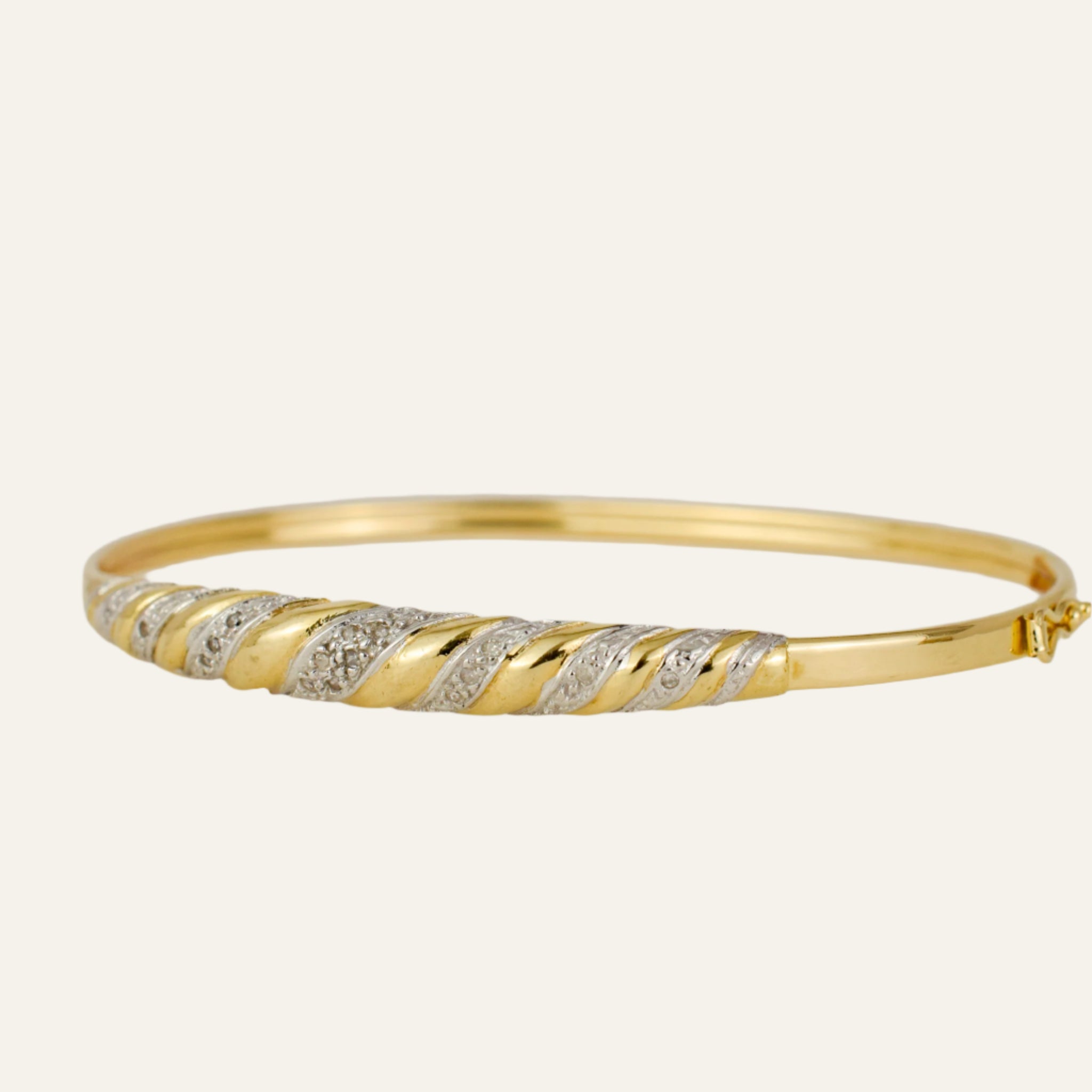 62mm Two-Toned Diamond Accent Bangle