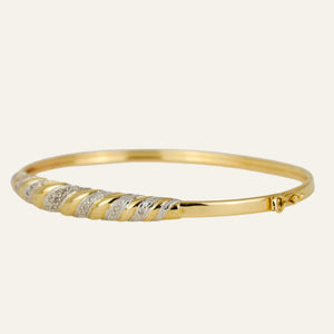 62mm Two-Toned Diamond Accent Bangle