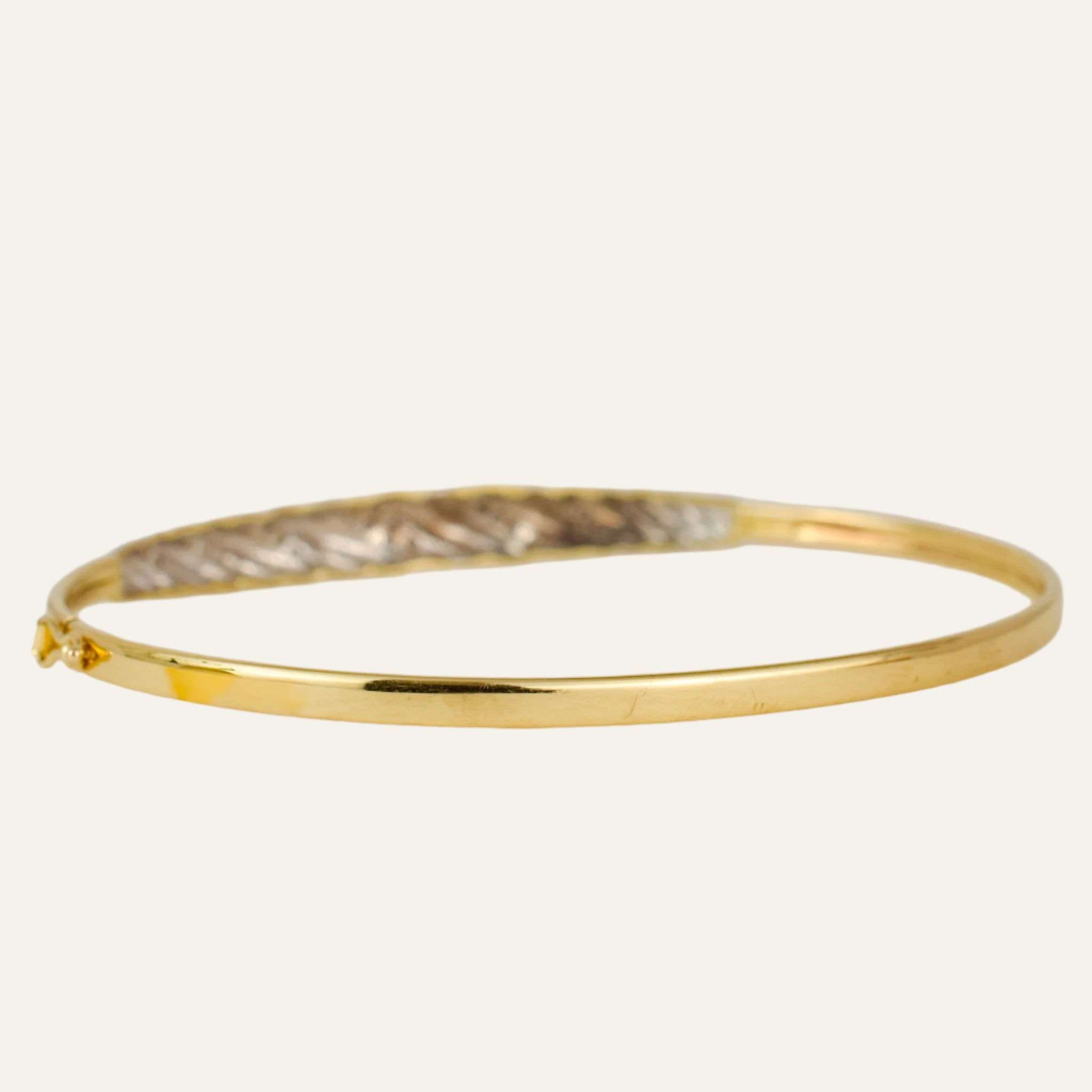 62mm Two-Toned Diamond Accent Bangle