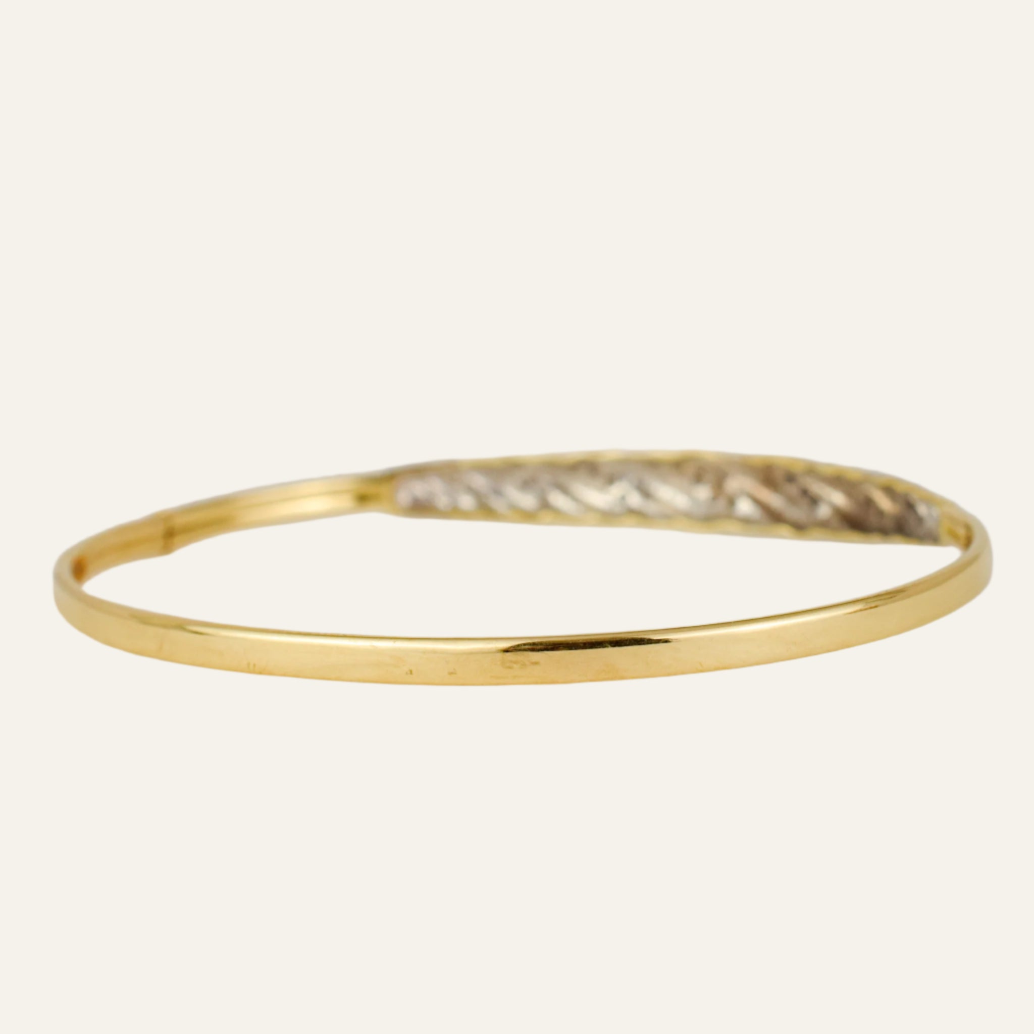 62mm Two-Toned Diamond Accent Bangle