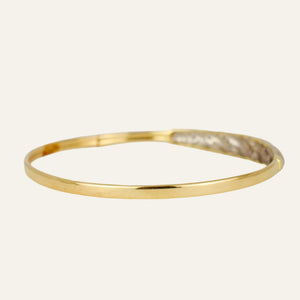 62mm Two-Toned Diamond Accent Bangle