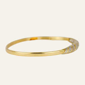 62mm Two-Toned Diamond Accent Bangle