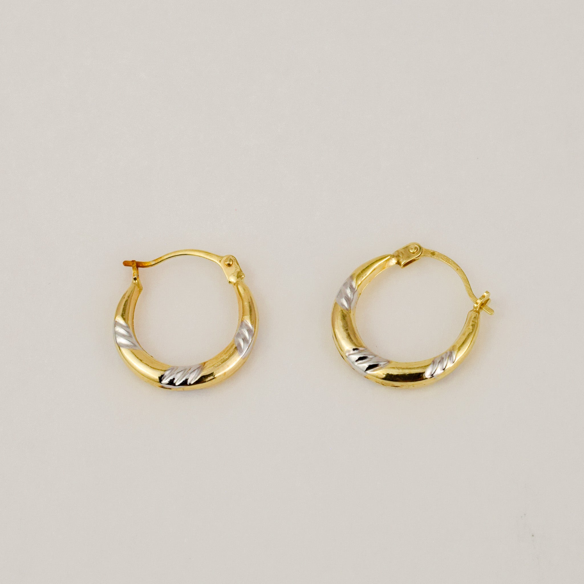 15mm Two-Toned Etched Hoops