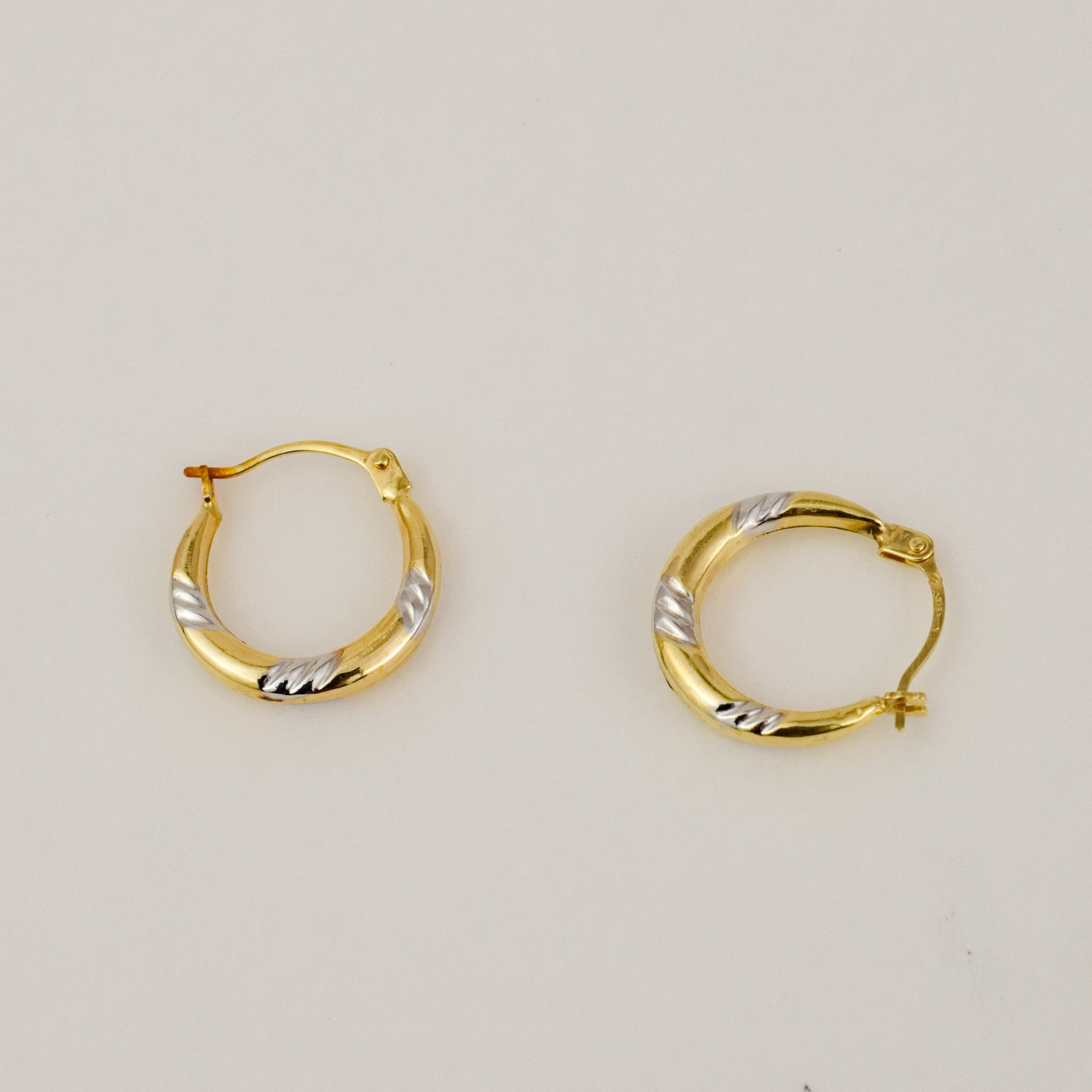15mm Two-Toned Etched Hoops