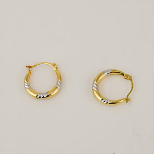 15mm Two-Toned Etched Hoops