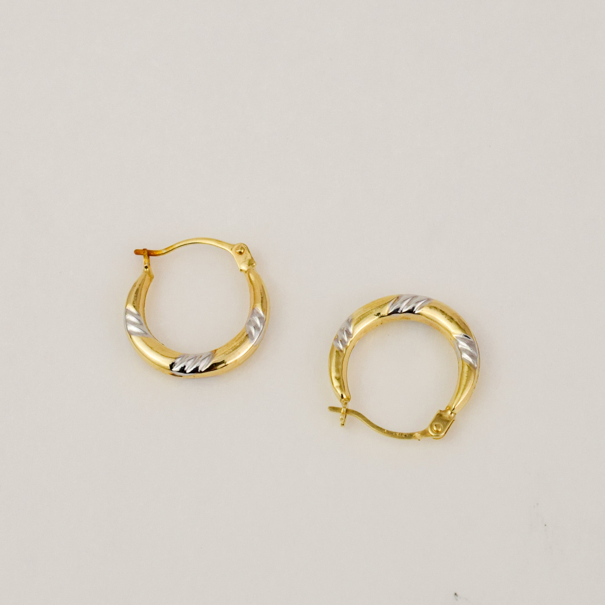 15mm Two-Toned Etched Hoops