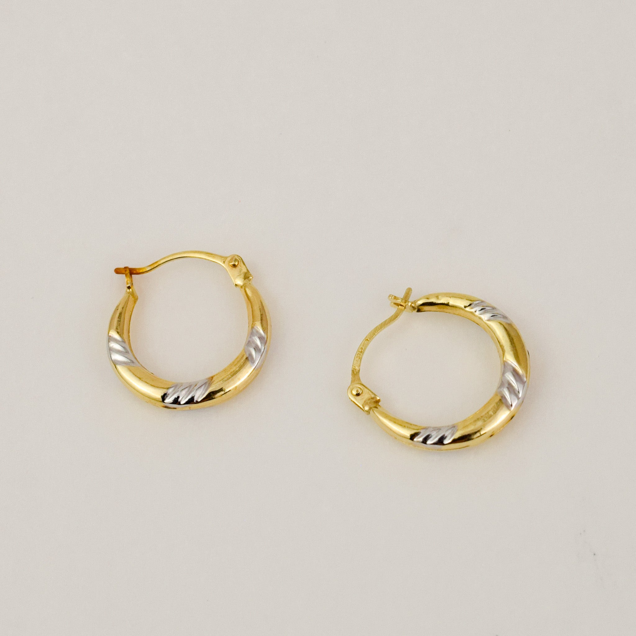 15mm Two-Toned Etched Hoops