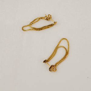 Double Box Chain Hoops