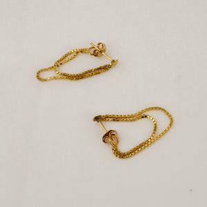 Double Box Chain Hoops