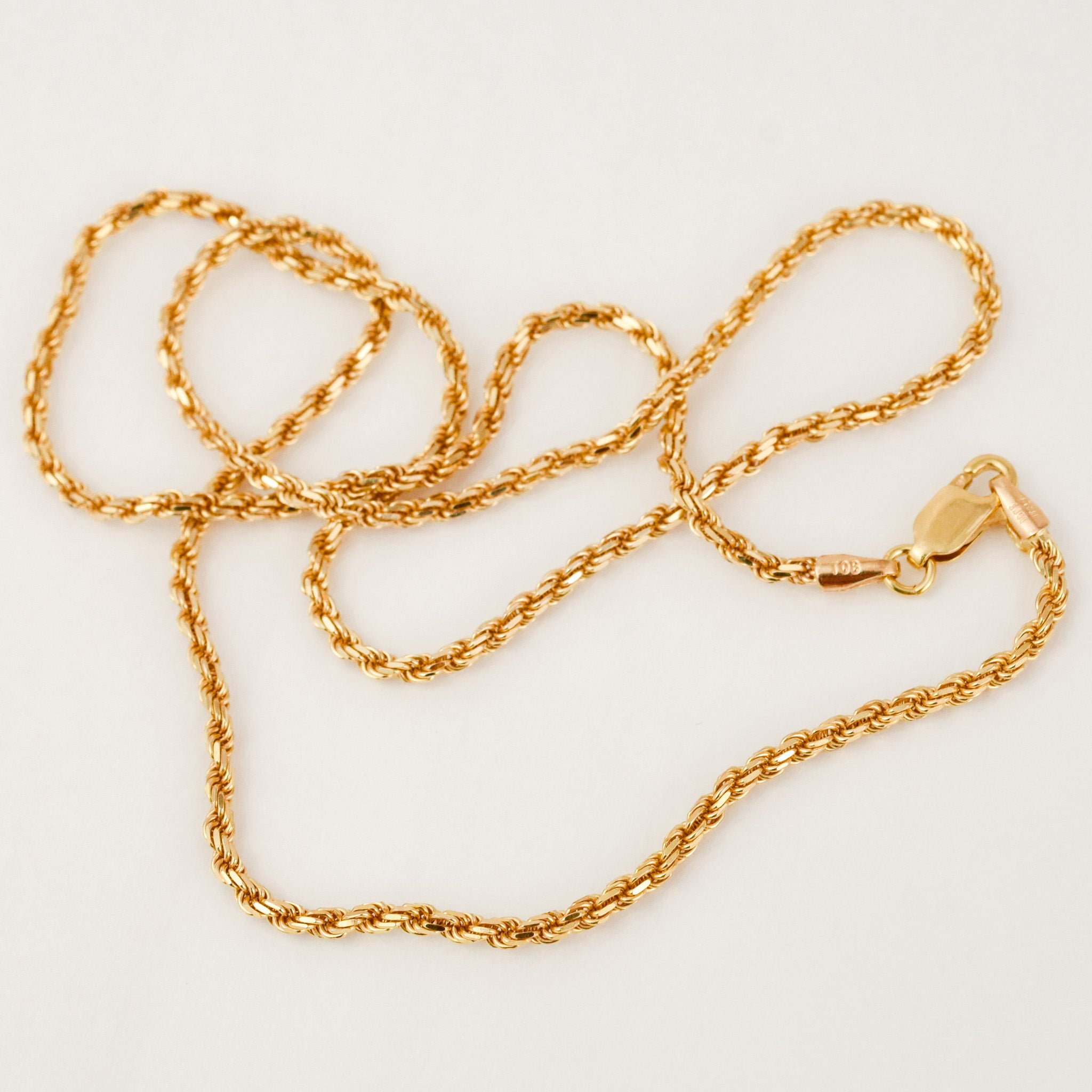 18" Solid Rope Chain Necklace