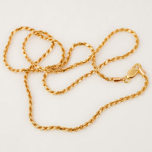18" Solid Rope Chain Necklace