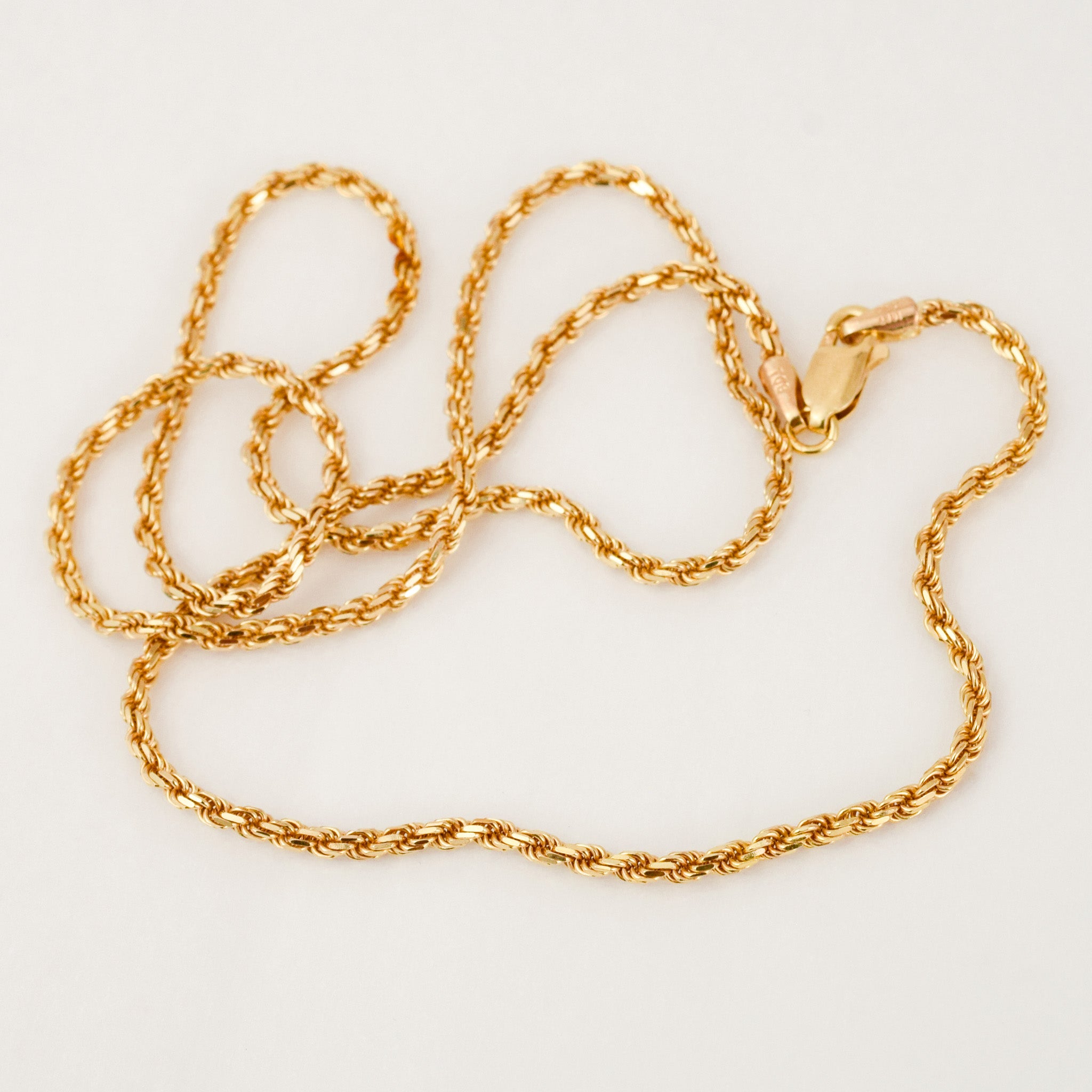 18" Solid Rope Chain Necklace