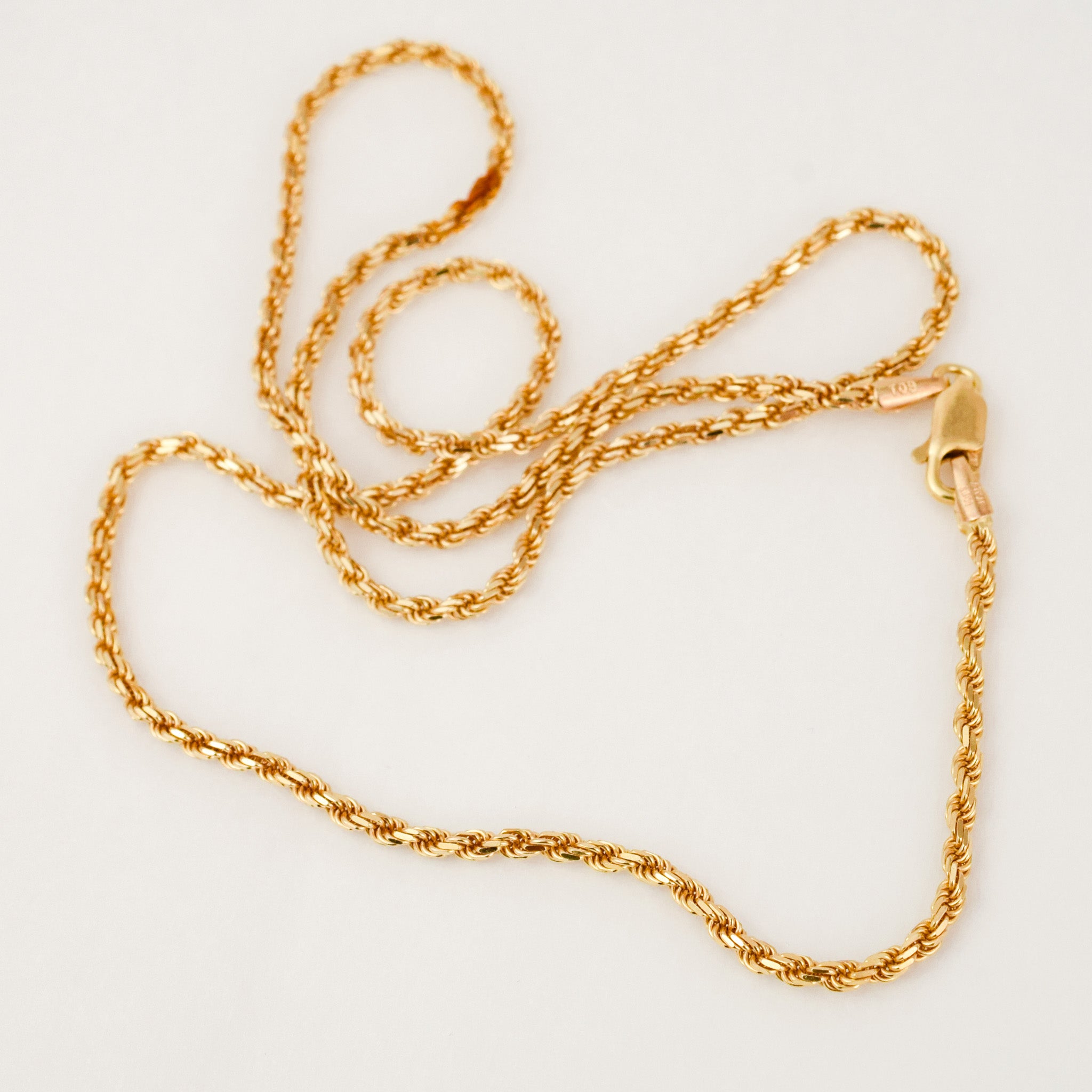 18" Solid Rope Chain Necklace