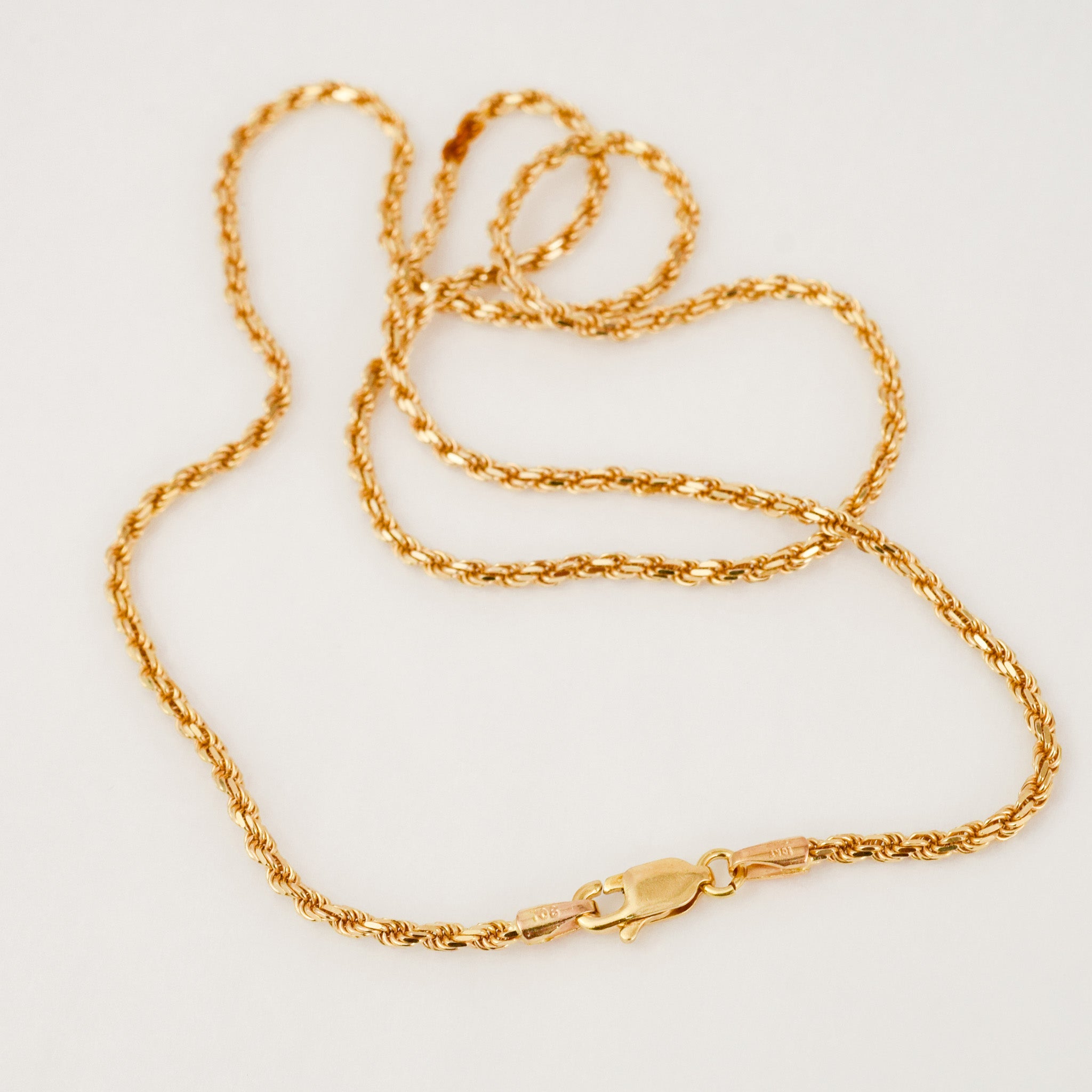 18" Solid Rope Chain Necklace