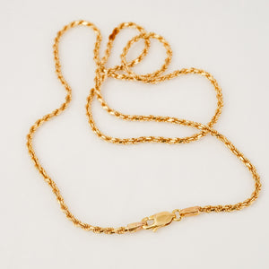 18" Solid Rope Chain Necklace