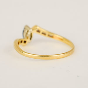Sapphire and Diamond Bypass Ring