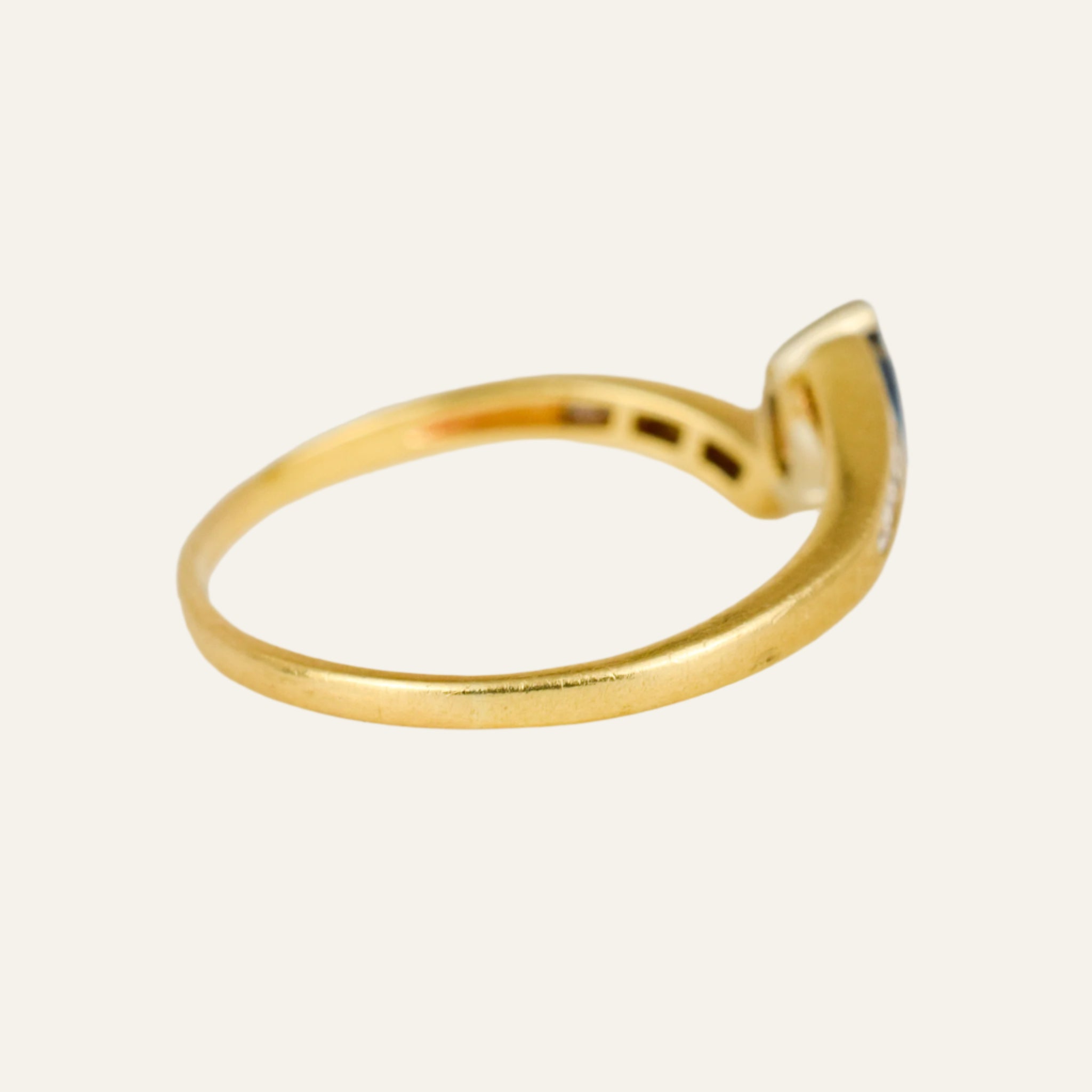 Sapphire and Diamond Bypass Ring