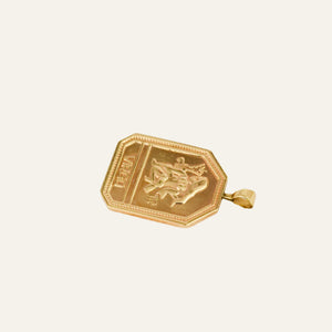 Vintage Virgo Zodiac Pendant