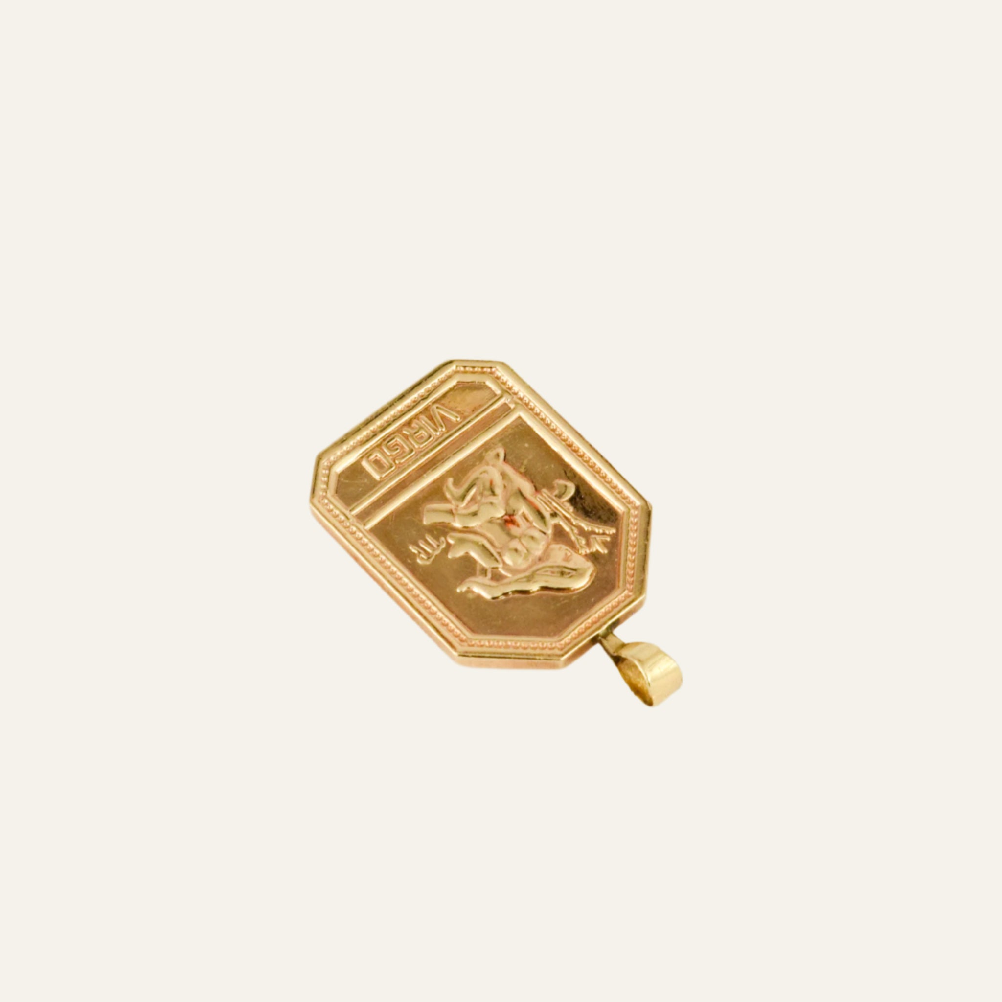 Vintage Virgo Zodiac Pendant