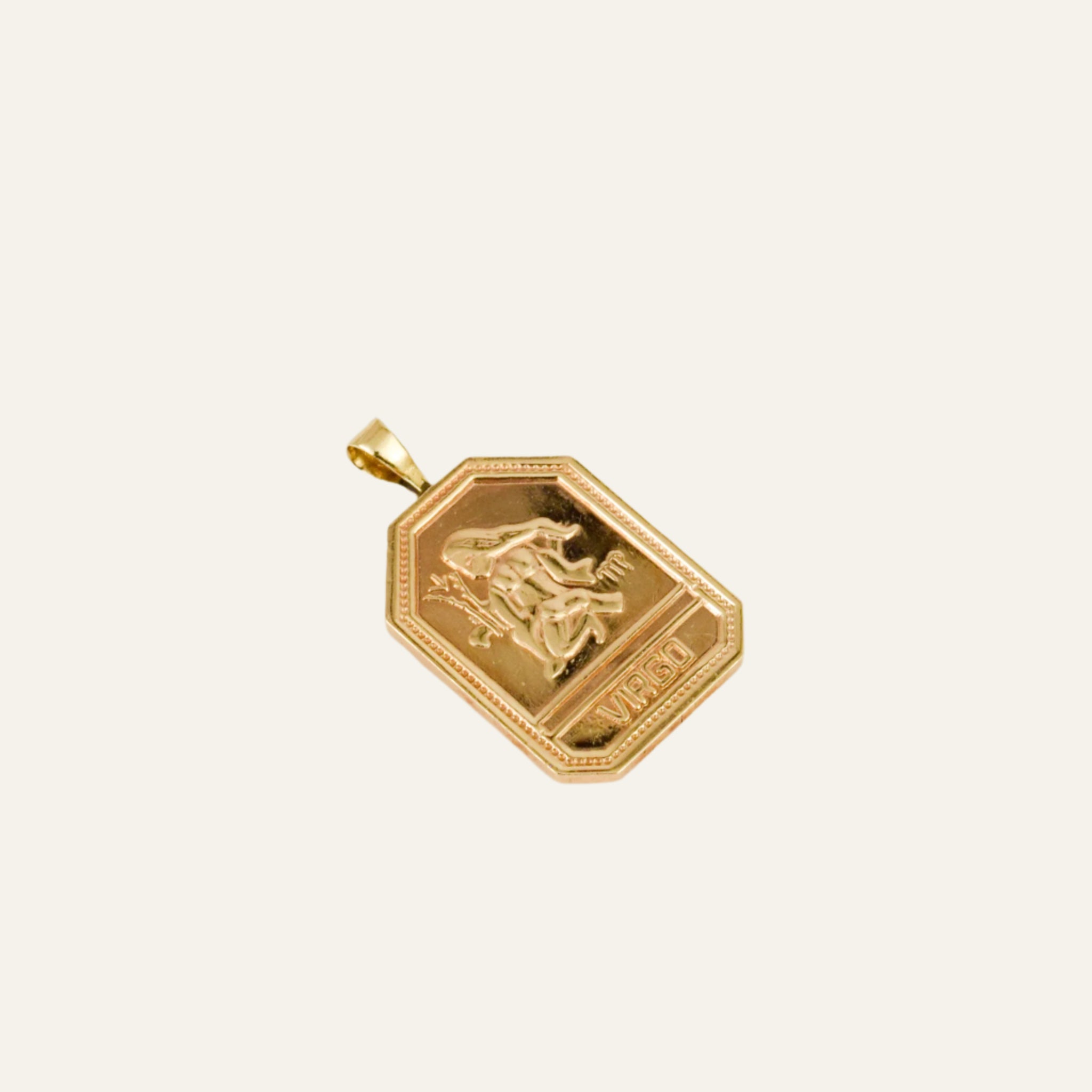 Vintage Virgo Zodiac Pendant