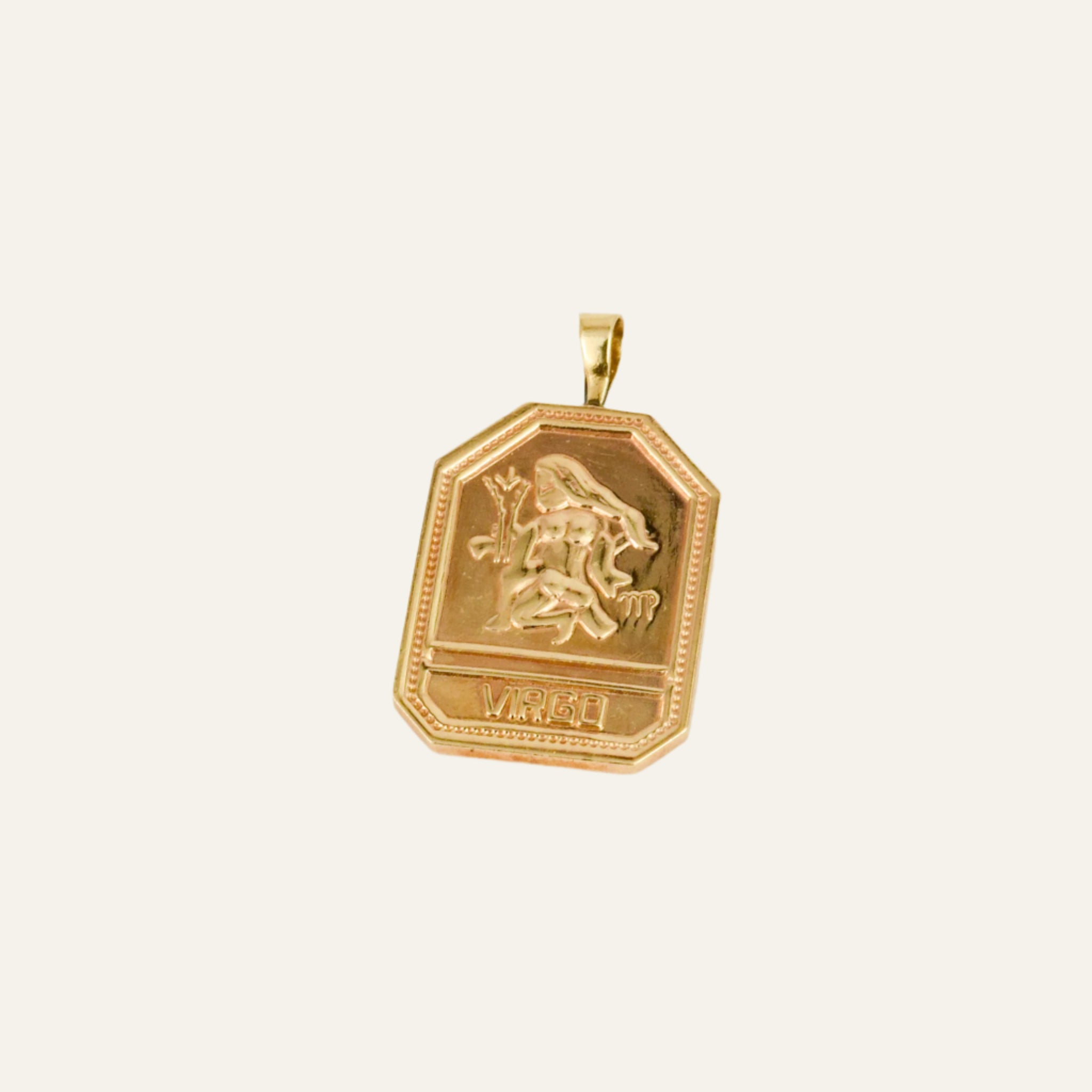 Vintage Virgo Zodiac Pendant