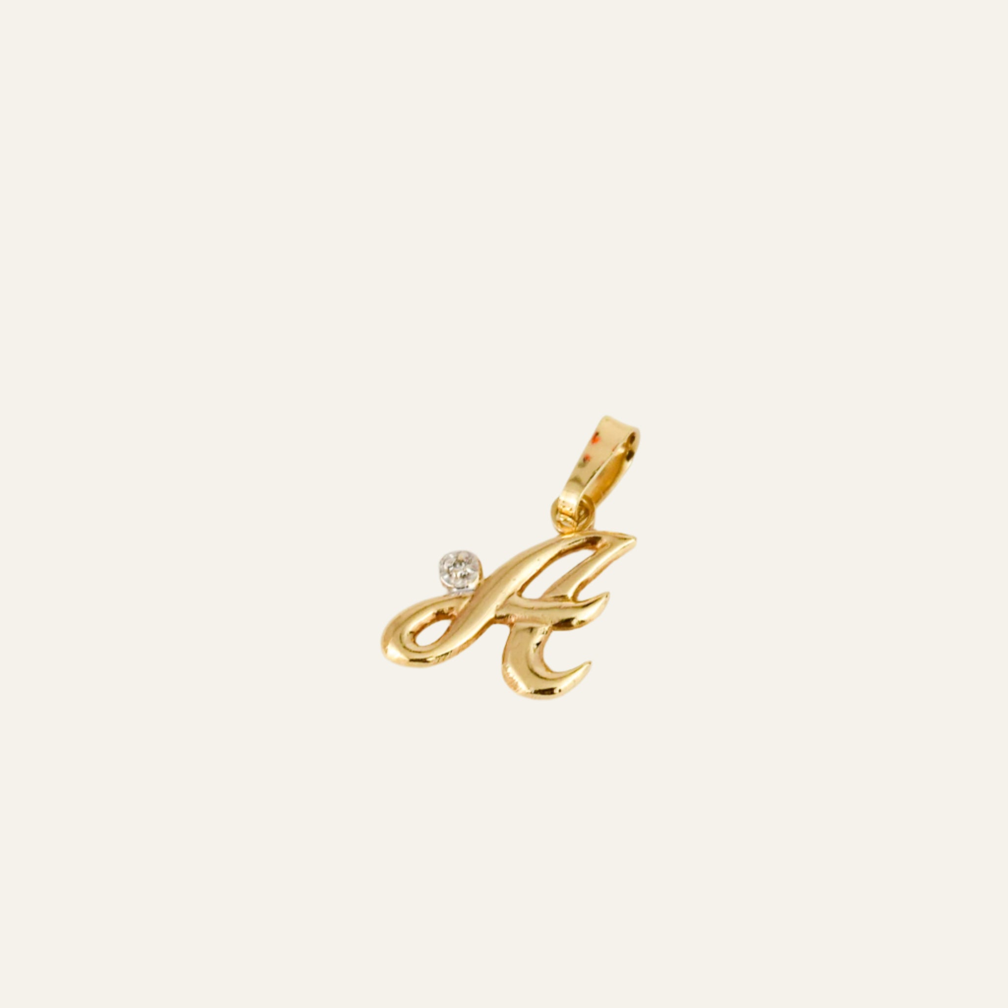 'A' Diamond Pendant