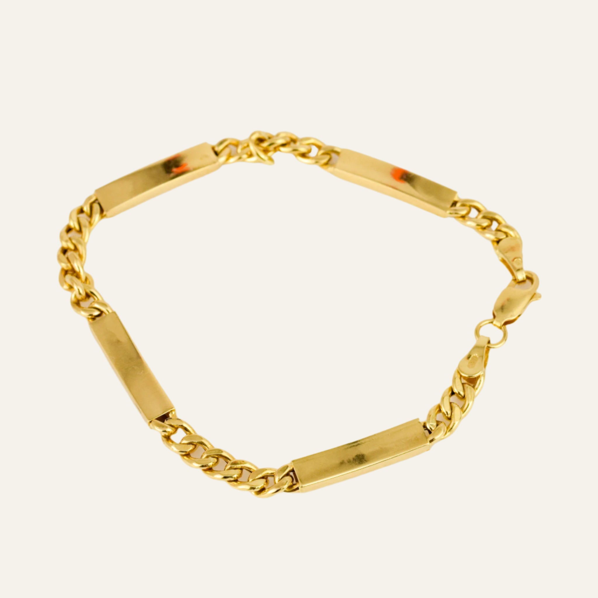7.25" Curb and Bar Bracelet