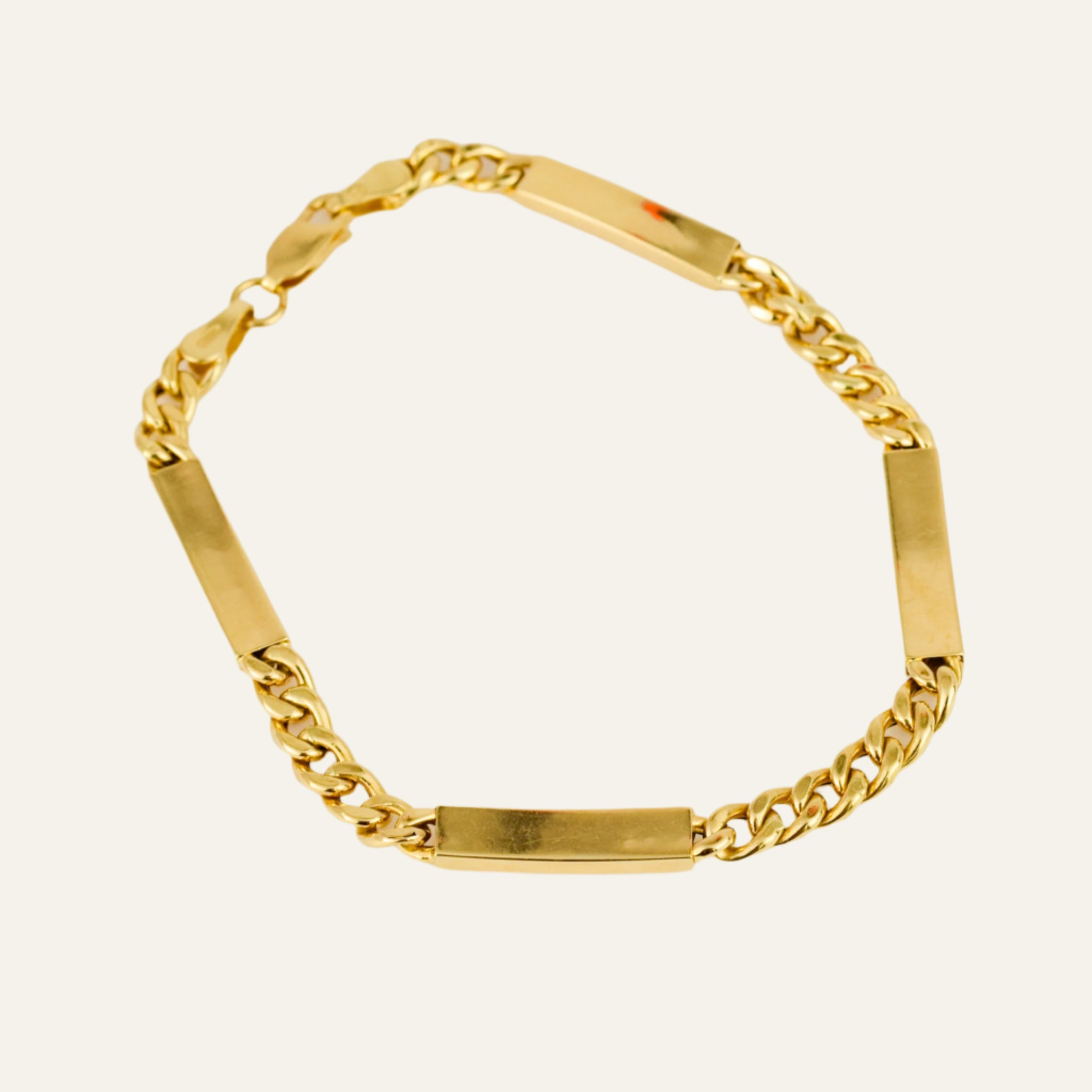 7.25" Curb and Bar Bracelet