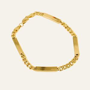 7.25" Curb and Bar Bracelet