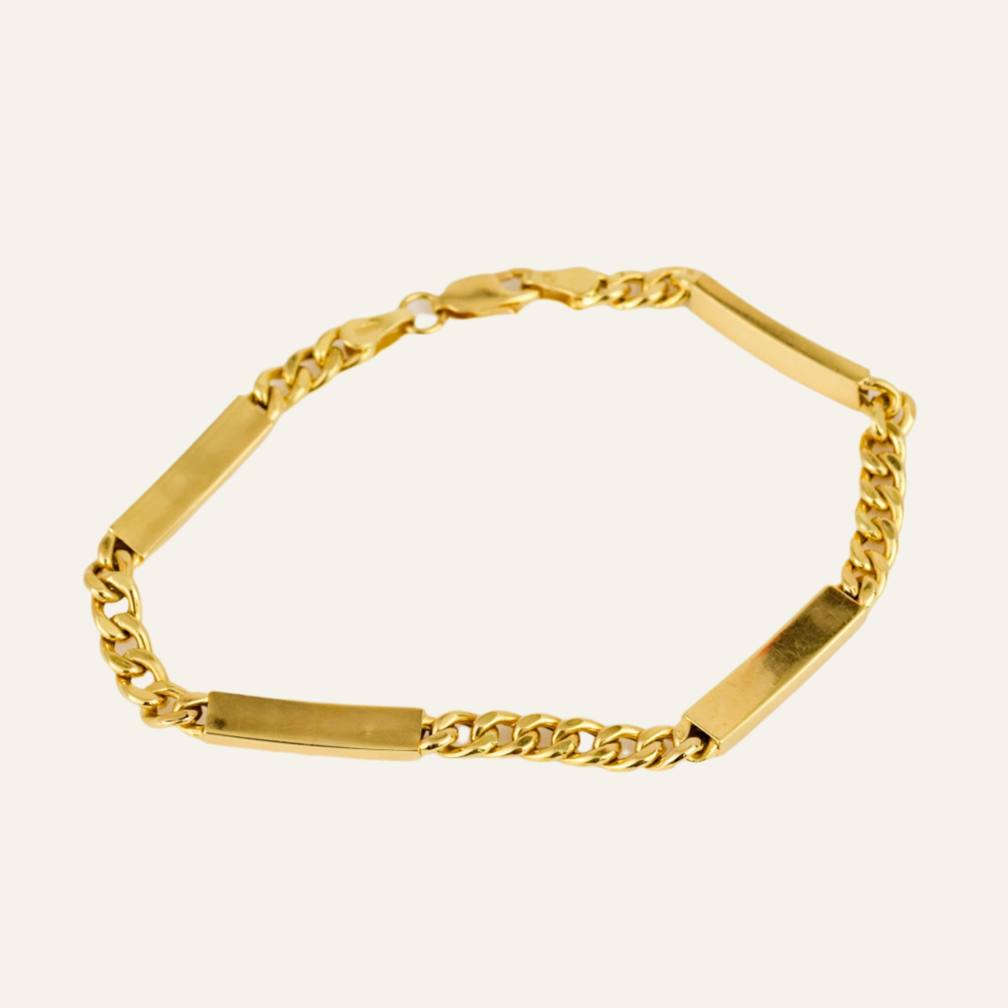 7.25" Curb and Bar Bracelet