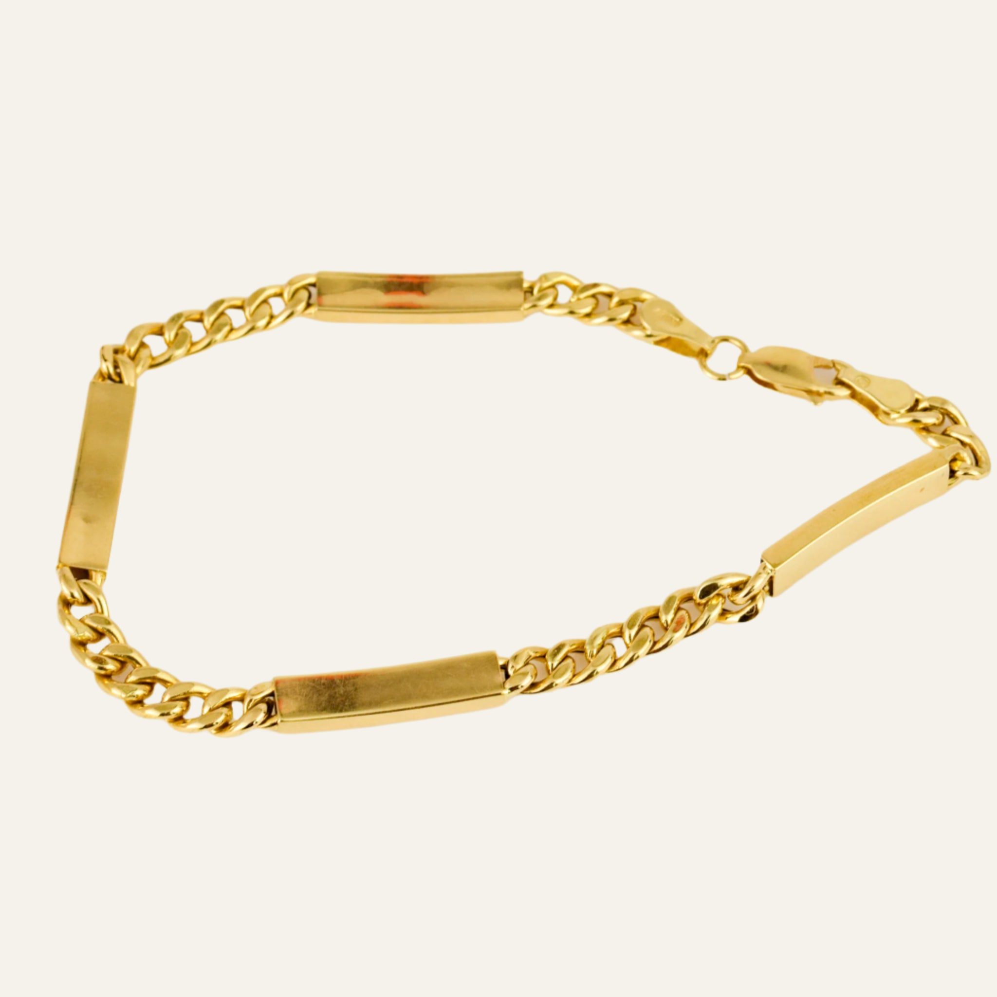 7.25" Curb and Bar Bracelet