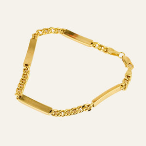 7.25" Curb and Bar Bracelet