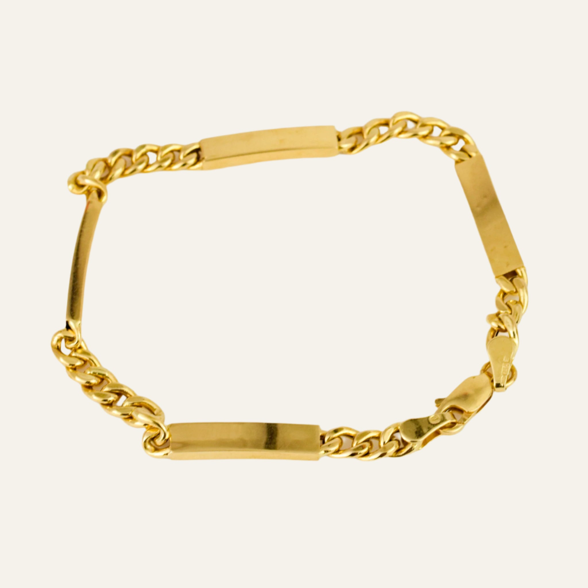7.25" Curb and Bar Bracelet