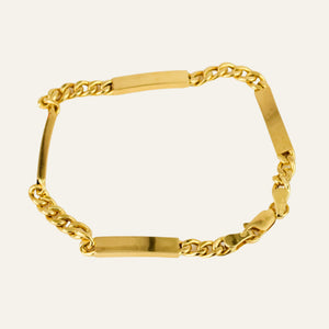 7.25" Curb and Bar Bracelet
