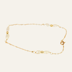Vintage Pearl and Gold Bead Bracelet