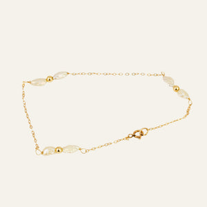 Vintage Pearl and Gold Bead Bracelet