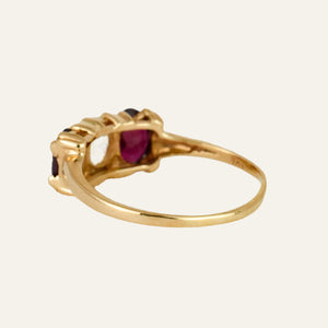 Garnet and Opal Trilogy Ring